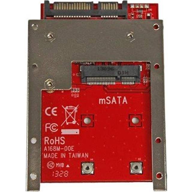 StarTech.com mSATA SSD till 2,5 tums SATA-adapter/omvandlare – mSATA till 22-stifts SATA 6,4 cm HDD-adapter