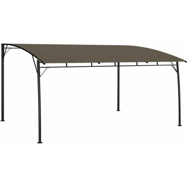 vidaXL Paviljong 4x3x2,55 m gräddvit