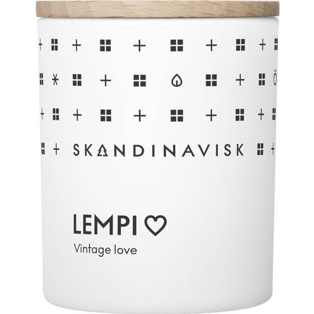 Skandinavisk Lempi doftljus med lock 65 g - Vit
