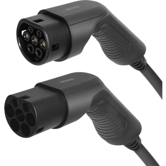 DELTACO e-Charge, cable type 2 - type 2, 1 phase, 32A, 10M