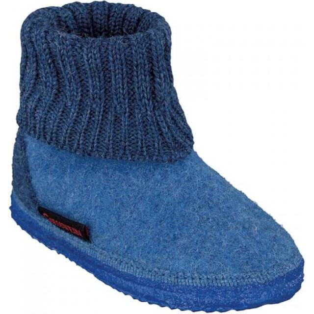 Giesswein Blue Felted Wool Slippers - 28