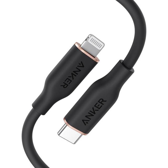 Anker 641 USB-C to Lightning Cable (Flow, Silicone) 3ft / Midnight Black