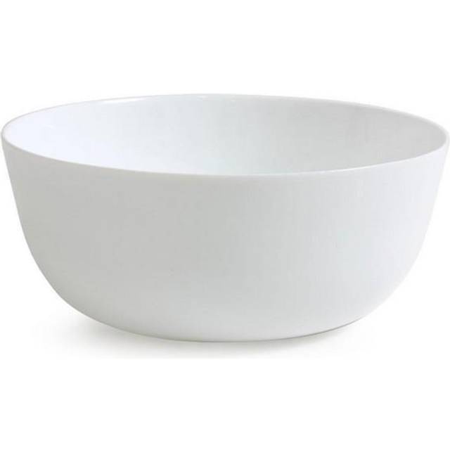23cm White Toledo Glass Serving Bowls - Pack of Three