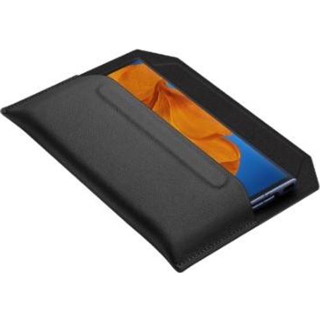 Huawei genuine black leather phone envelope cover case - brand