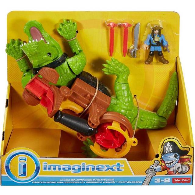 Imaginext Walking Crocodile & Captain Hook Action Figure 40cm