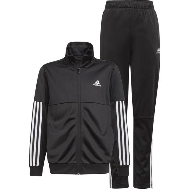 Adidas Boys 3-Stripes Team Track Suit Colour: Black, Size: 11-12 years