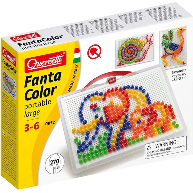 Quercetti 0952 quercetti-0952 portable large d.10, kids' mosaic kits-steam to