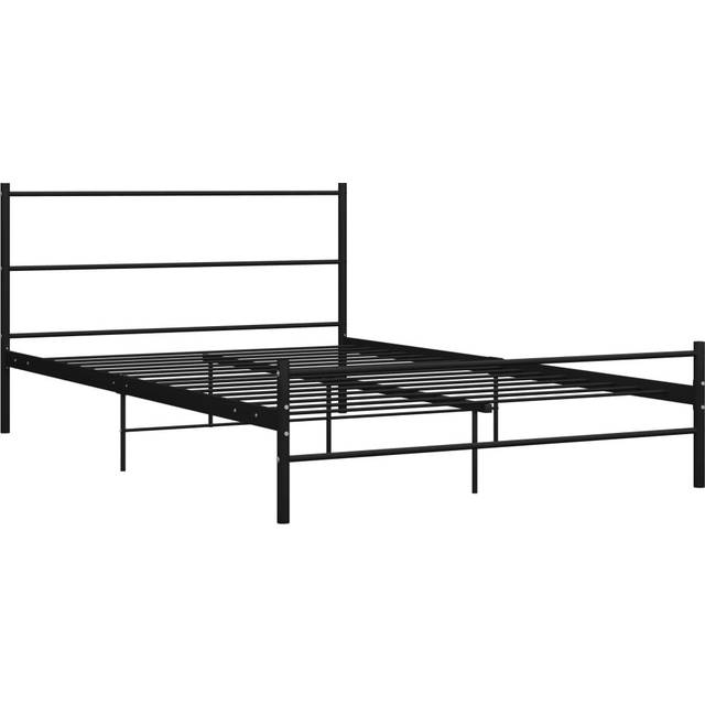 vidaXL Bed Frame without Mattress Grey Metal 140x200 cm