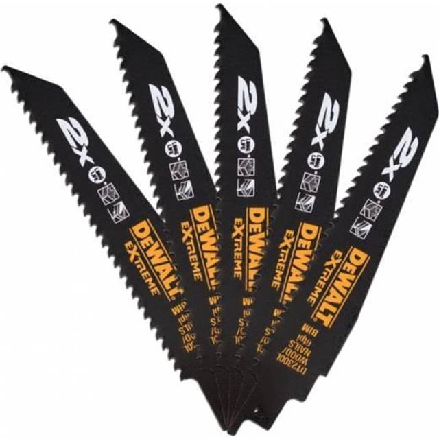 DeWalt Extreme 2X Life Wood and Nails Reciprocating Sabre Saw Blades 152mm Pack of 5