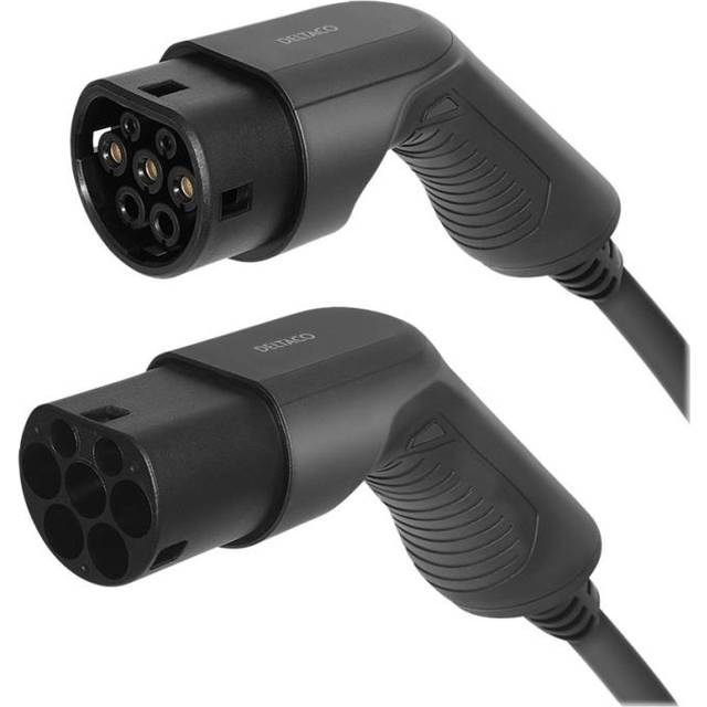 DELTACO e-Charge, cable type 2 - type 2, 3 phase, 16A, 5M