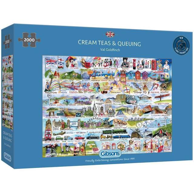 Gibsons 2000 Piece Cream Teas & Queueing Jigsaw Puzzle