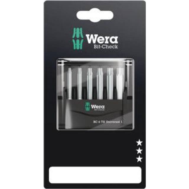 Wera 05073637001 Mini-Check SB Set Torsion Extra-Tough 50 mm Direct Drive Torx TX10-40, 6pc