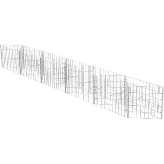 vidaXL Gabionkorg galvaniserat stål 300x30x50 cm
