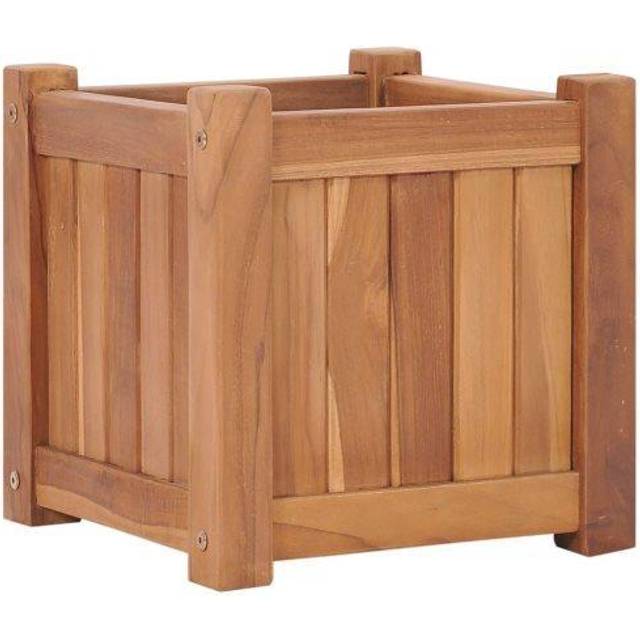 vidaXL Odlingslåda upphöjd 30x30x30 cm massivt teakträ