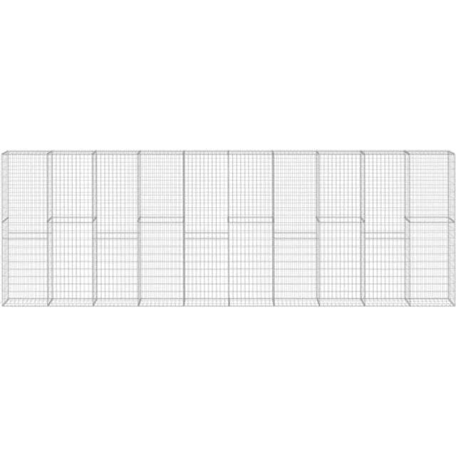 Gabionmur i galvaniserat stål 600x30x200 cm