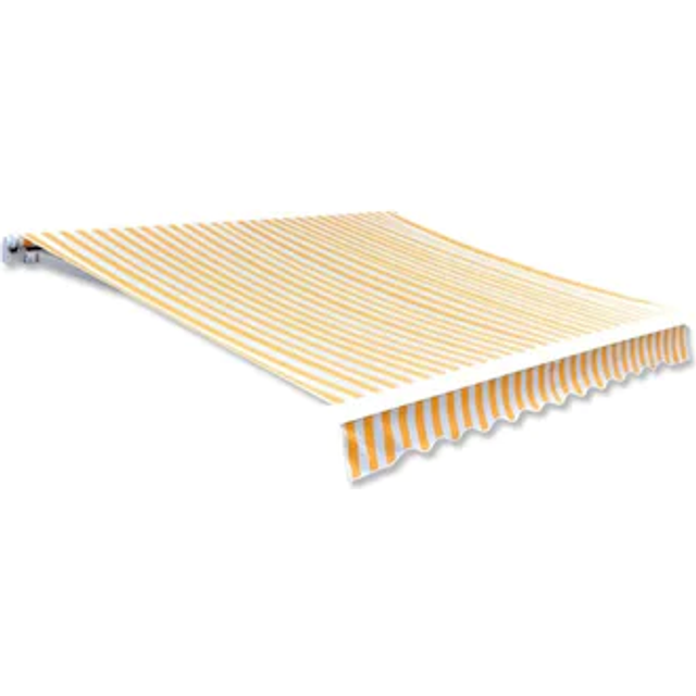 Markisduk solros 6 x 3 m gul & vit (utan ram)