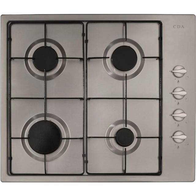 HG6151SS 58cm Stainless Steel 4 Burner Gas Hob