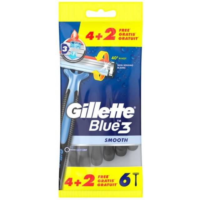 Gillette Blue3 Engångsrakhyvel Paket med 6