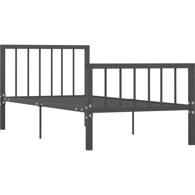 vidaXL 284563 Bed Frame without Mattress White Metal 100x200 cm