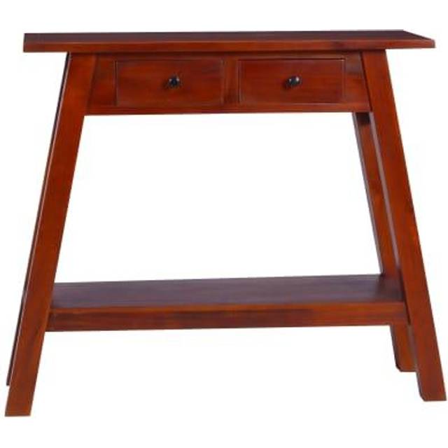 Avlastningsbord klassisk brun 90x30x75cm massiv mahogny