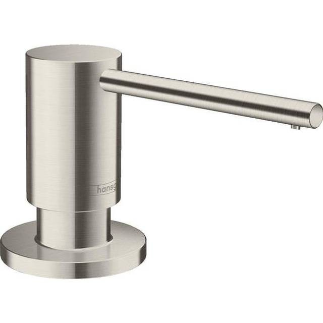 hansgrohe 40438800 A41 Tvålpump för handfat, rostfritt stål kökstillbehör, rund liten