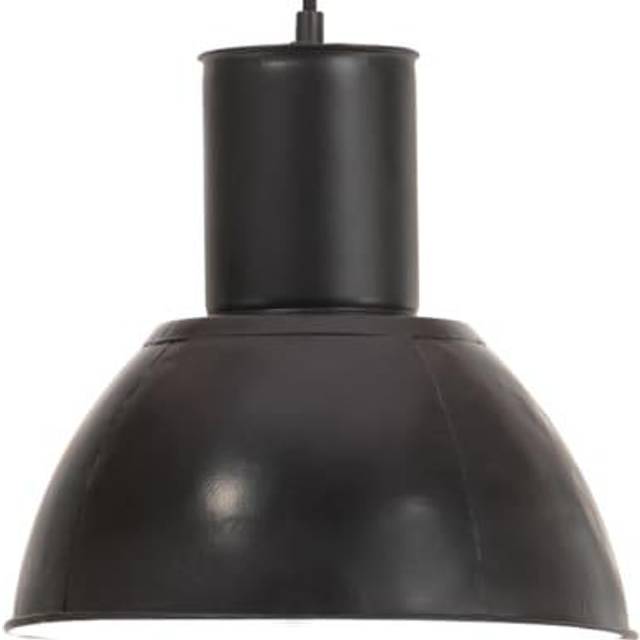 vidaXL Hanging Lamp 25 W Black Round 28.5 cm E27