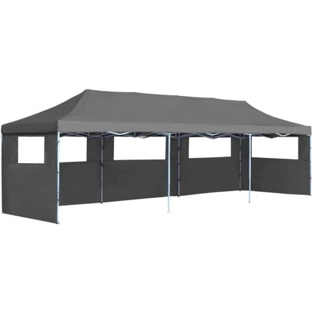 Vidaxl Folding Pop-up Party Tent With 5 Sidewalls 3x9 M Blue