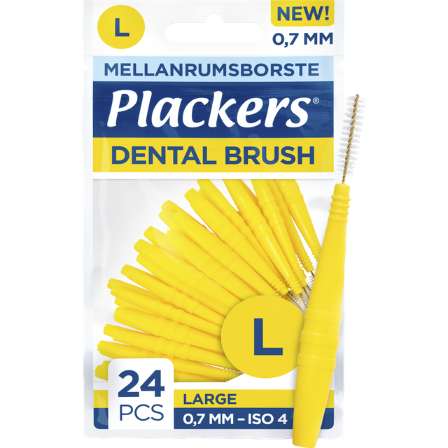 Plackers Dental Brush L 0.7 mm 24 st