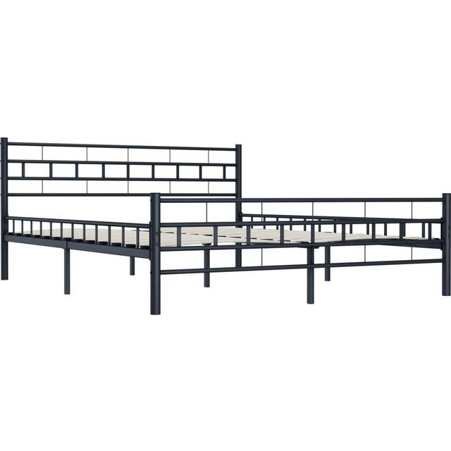 Sängram med huvudgavel utan madrass vit 160x200 cm metall