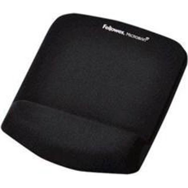 Fellowes Ergonomisk musmatta med handledsstöd PlushTouch™, supermjuk handledsstöd, gel och minnesskum, svart