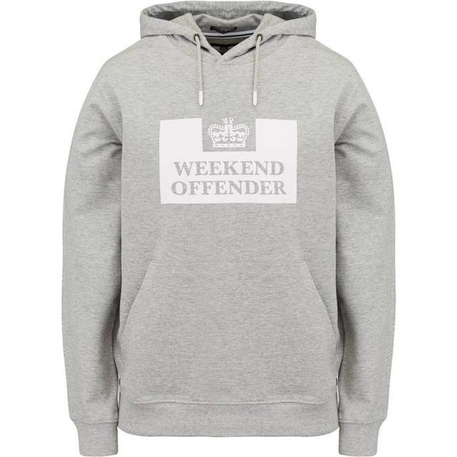 Weekend Offender Long Sleeve Pullover Grey Mens HM Service Classics Hoodie WOHD100 MARL Cotton - Size 2XL