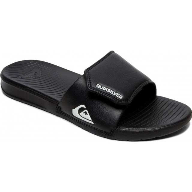 (7 UK, Black) Quiksilver Mens Bright Coast Adjustable Strap Summer Sandals Sliders Slides