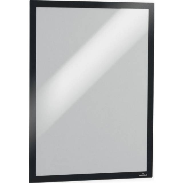 Durable Duraframe Self Adhesive Magnetic Signage Frame - 6 Pack - A3 Black, Black