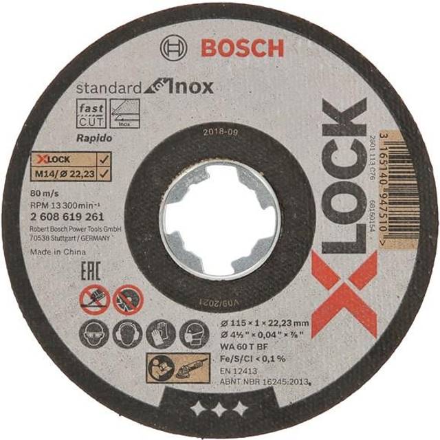 Bosch X-Lock Standard for INOX115x1x22.23mm Straight Cutting- you get 25