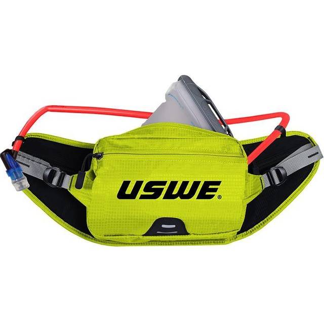 USWE Zulo Hydration Hip Pack - with Organizer and Side Pockets  Bounce Free Hip Belt 2L  Yellow