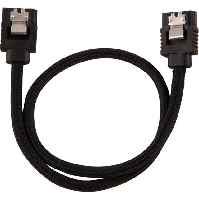 Corsair Premium Sleeved SATA Cable - SATA 6Gbps 30cm, Black
