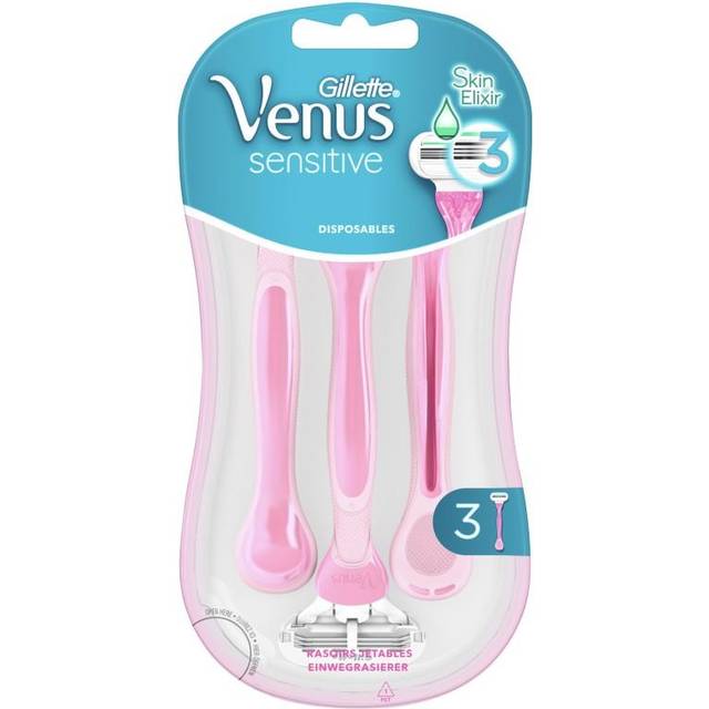 Gillette, Venus, SkinElixir, Sensitive, 3 disposable razor blades