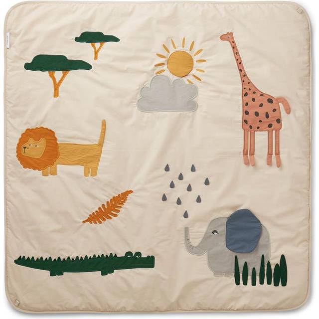 LIEWOOD - Glenn Aktivitetstæppe - Aktivitetsfilt - 1111 - Safari sandy mix - L110 x W110 cm