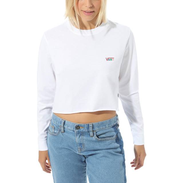 Vans Cropped T-Shirt LS - White (XS)