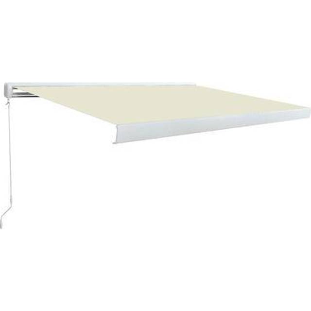 vidaXL Manual Retractable Awning with LED 300x250 cm Cream