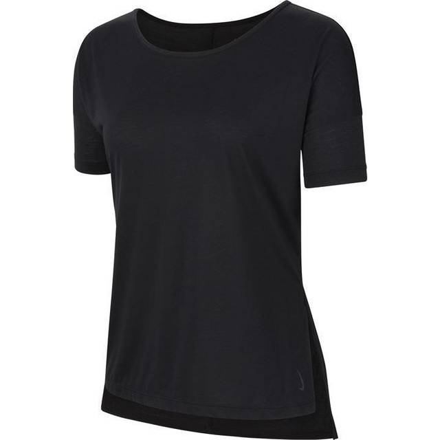 Nike Damer W Nk Yoga Layer Ss Top Yoga Shirt