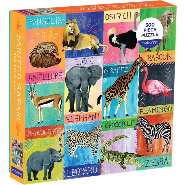 Painted Safari 500 Piece Family Puzzle