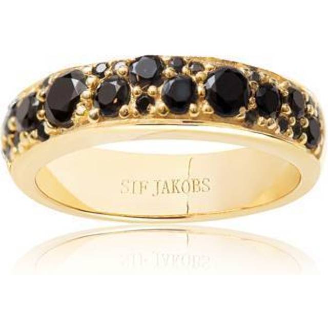 NOVARA UNO ring svarta Zirkoner (guld) 60