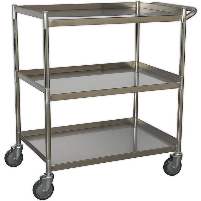 Sealey - CX410SS Premier™ Stainless Steel Workshop Trolley 3-Level