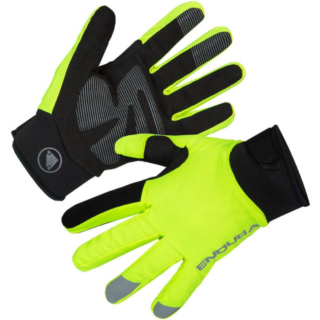 Endura Strike Waterproof Long Finger Cycling Gloves - Hi-Viz Yellow/Reflective