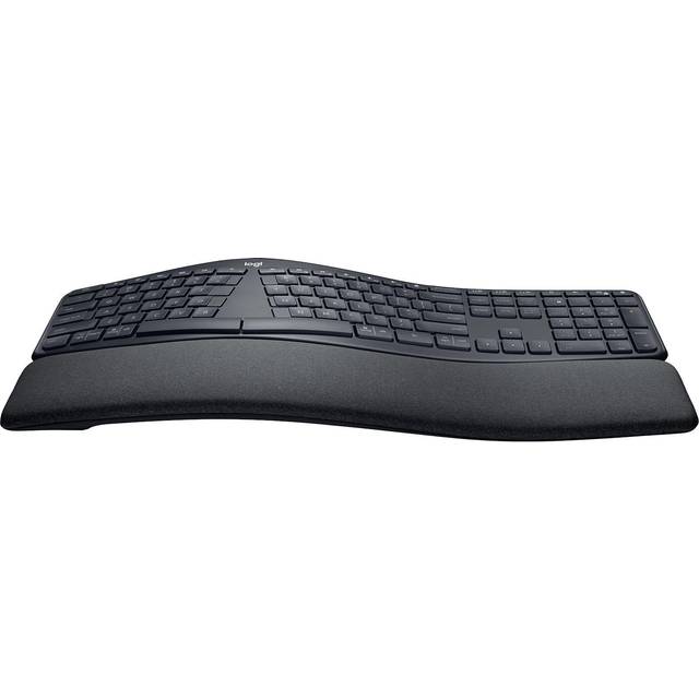 Logitech ERGO K860 – trådlöst, delat tangentbord in Graphite, Français (Azerty)