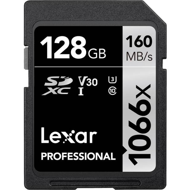 Lexar Professional 1066x 128GB SDXC UHS-I Class 10 Flash Memory Card (LSD1066128G-BNNNG)