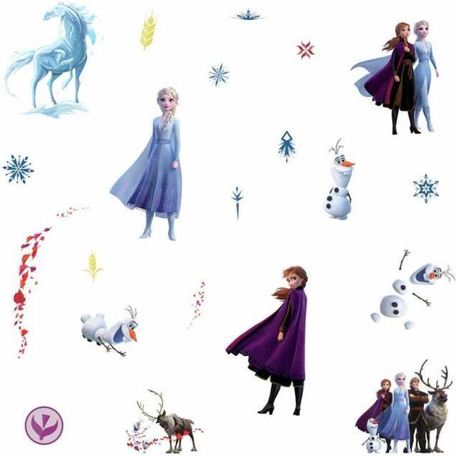RMK4075SCS Disney Frozen 2 Peel and Stick Wall Decals,Blue. White, Purple,4.72 cm. 4.75 cm x 18.08 cm. 32.31 cm