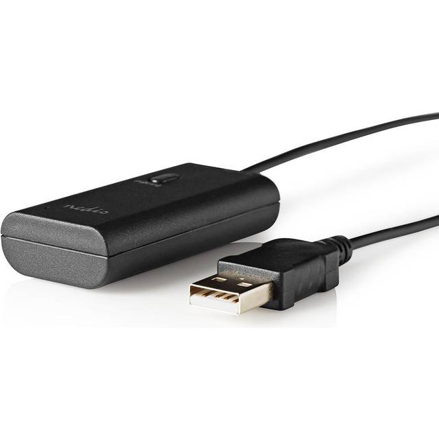 Nedis BTTR050BK Bluetooth®-sändare | Anslutningsingång: 1x AUX/1x USB | SBC | Upp till 1 enhet | Svart
