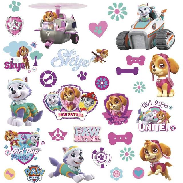 RoomMates Paw Patrol Girl Pups Peel And Stick Wall Decals